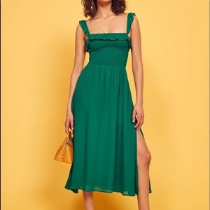NWT Reformation Siesta Dress Emerald Green S / 4-6